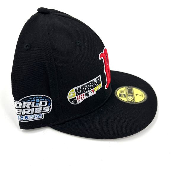 New Era 59FIFTY Black Boston Red Sox World Champions 9085 Fitted Hat Size 7 - Picture 5 of 12